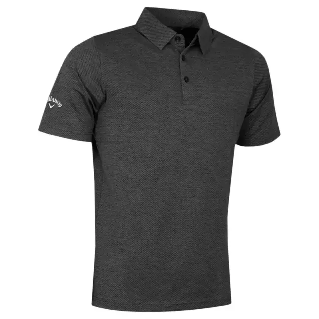 Callaway Golf Mens Heathered Jacquard Wicking Opti-Dri Polo Shirt 44% OFF RRP