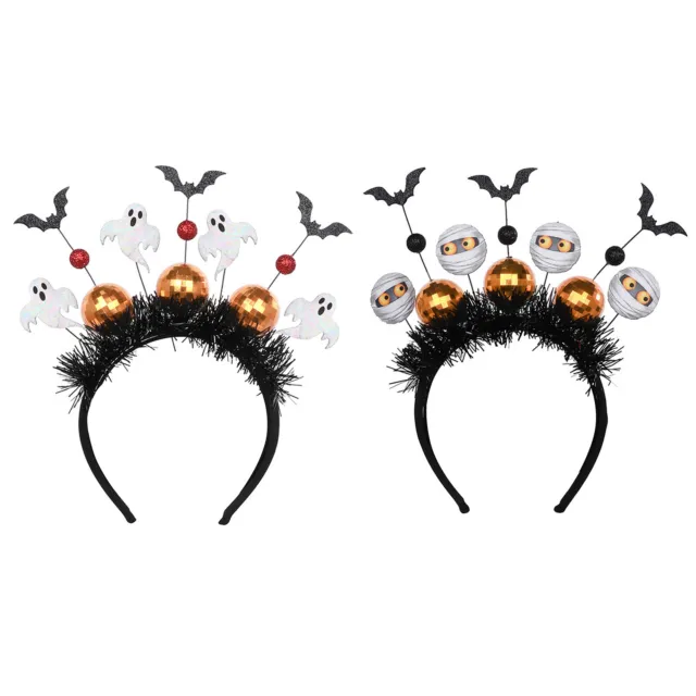 Unisex Headband Decor Hair Hoop Funny Headwear Props Halloween Ghost Bat Cute