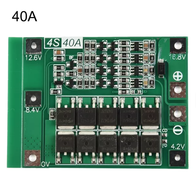 1 Pcs Green 4S 40A 14.8V 16.8V Li-Ion Lithium 18 650 Battery PCB BMS Board