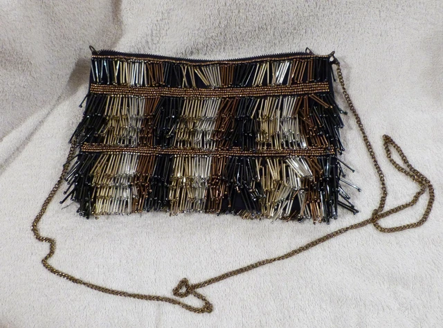 Pochette soirée style bourse noir - Ref SAC031 - Sacs à main