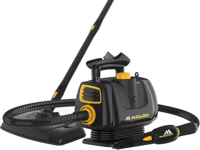 McCulloch MC1270 Portable Power Cleaner with Floor Mop, Variable Steaming, 16-Pi