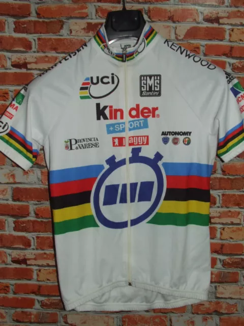 Maillot de Vélo Haut Maillot Cyclisme Sport Maillot Chrono Uci SANTINI Taille S