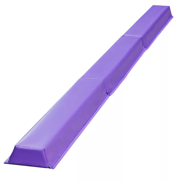 9ft Purple Balance Beam Extra Firm Vinyl Folding Gymnastics Beam Tumbling Home