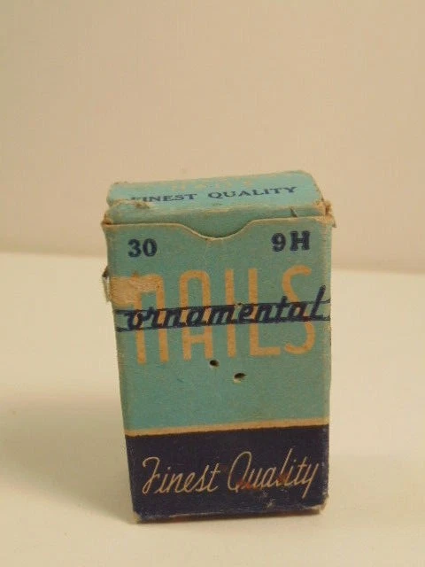 Vintage package of ornamental nails for general household use: about 30