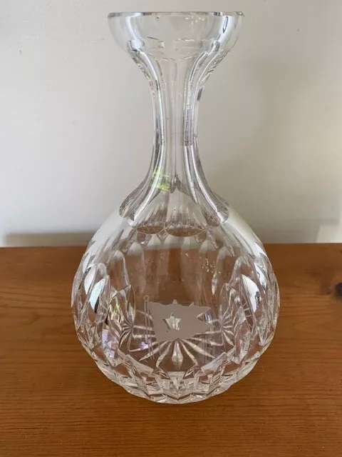 VINTAGE! Hand engraved! WHITE STAR LINE RMS OLYMPIC TITANIC ERA Stuart Crystal!