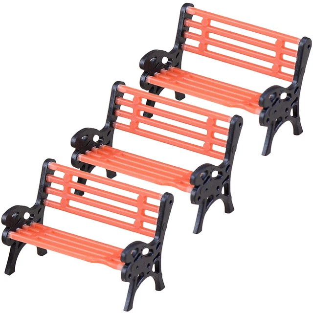3Pcs Dekorative Miniatur Möbel Fee Bänke Miniatur Sofas