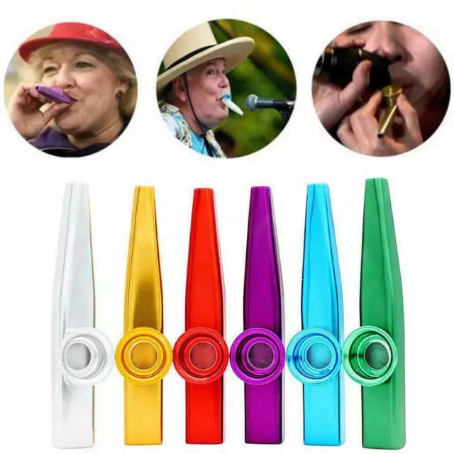 Metal Harmonica Kazoo Mouth Flute Musical Instrument Kid Gift Party Lot S7