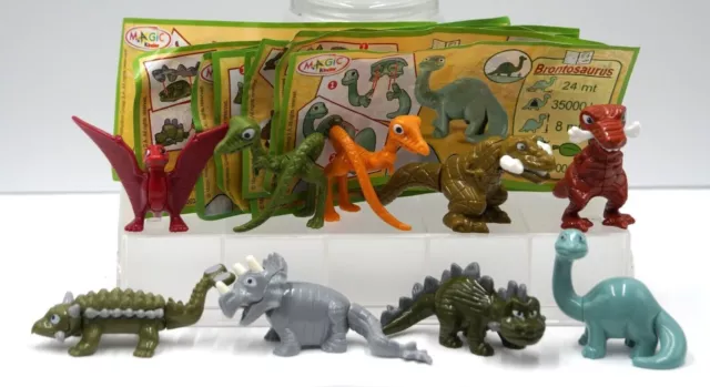 KINDER FERRERO SURPRISE SERIE COMPLETE 8x DINOSAURES PRÉHISTORIQUES +BPZ TOP RAR