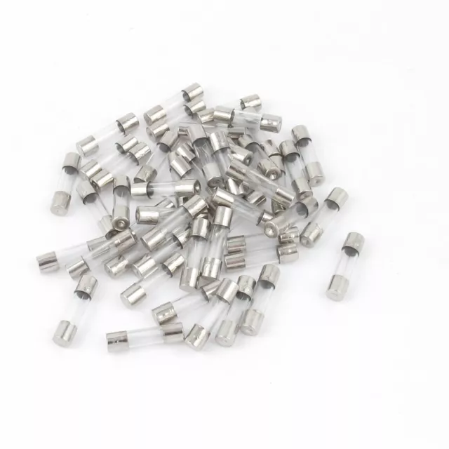 50Pcs 250V 2A Coup rapide Verre Tubes à fusibles 5 X 20mm protection