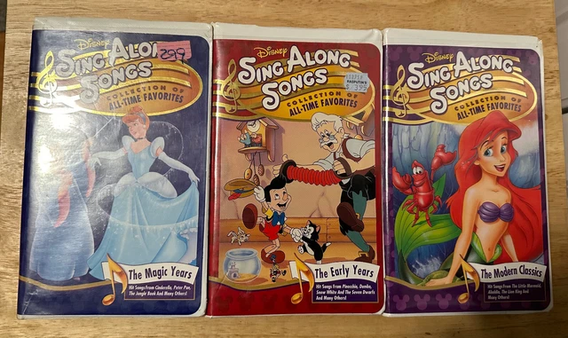 DISNEY SING ALONG Song Collection Of All Time Favorites (3 Tape Lot