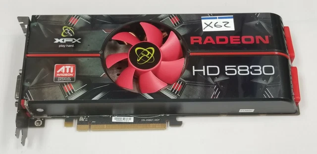 XFX ATI Radeon HD 5830 1GB DDR5 Gaming Video Card dual HDMI HDMI DP PCI-E #X62