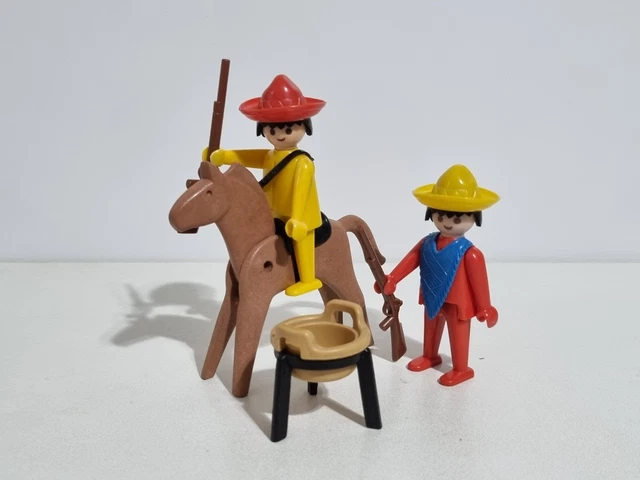 PLAYMOBIL ANTIGUO SET Mexicano Bandido Pistolero Forajido Oeste
