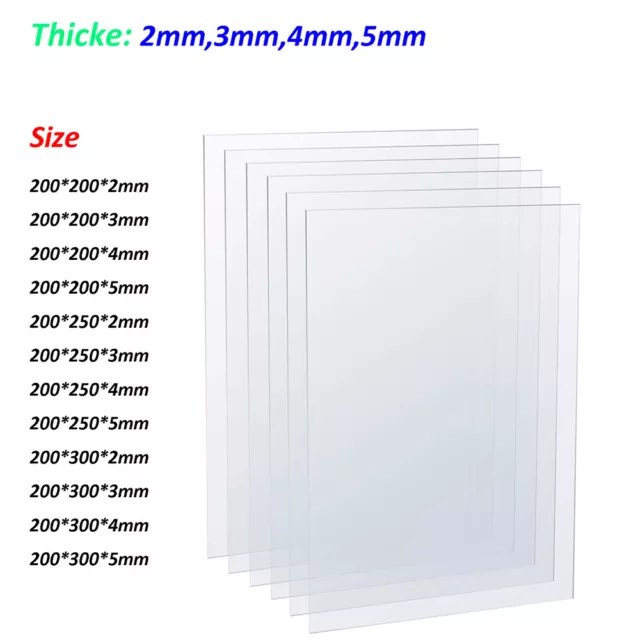 2-5mm Thick Clear Polycarbonate Sheet Solid PC Plastic Plate Greenhouse Panels