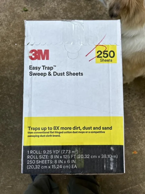 3M Easy Trap Sweep and Dust Sheets (1/Carton) 8” x 125’ Carton 250 Sheets.