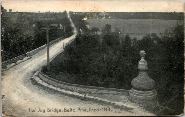 Frederick MD * The Jug Bridge  1906 * Etchison Studio Publisher Postcard