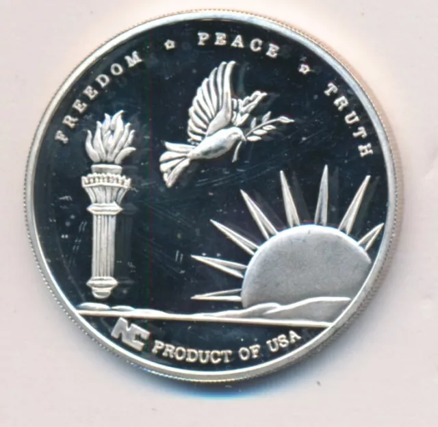 Freedom Peach Truth Nc 1 One Troy Ounce .999 Silver Round