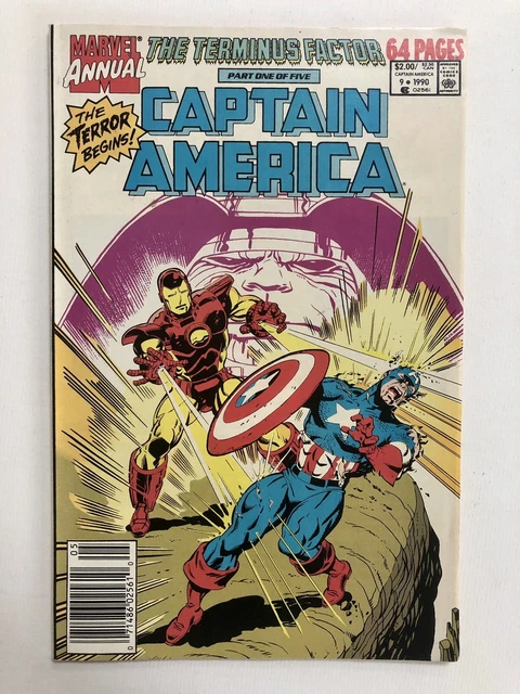 CAPTAIN AMERICA ANNUAL #9 'THE TERMINUS FACTOR pt 1'  MARVEL COMICS 1990