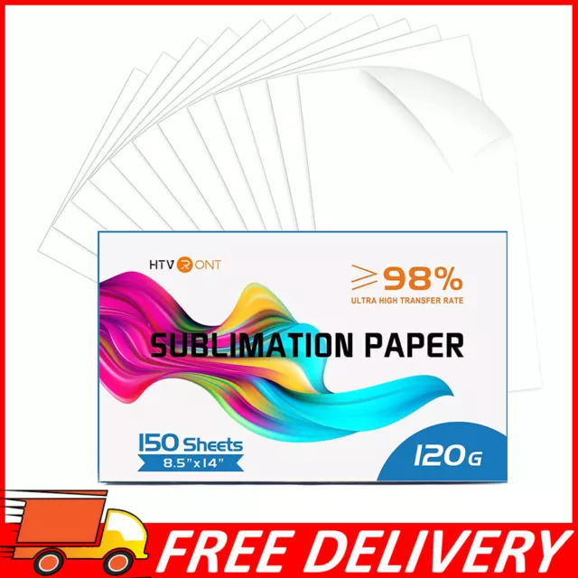 HTVRONT Sublimation Paper 8.5"x14" 150 Sheet Sublimation Paper For Inkjet 120gsm