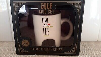 Time for Tee Desktop Accessory Golf Mug Set NEW In Box