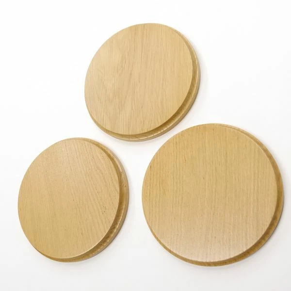 3 Pieza Keilerschilder Redondo Roble Claro Af 15 CM Tablero Keiler Gewaffbrett