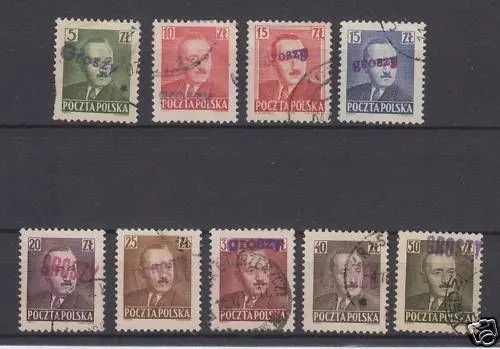 Poland 1950 Groszy Ovpt On Scott 469 & 478-484 Michel 650-58 Vfu