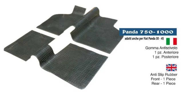 Tappeti in gomma per FIAT Panda 750-1000 Made in Italy 100% +OMAGGIO Profumino