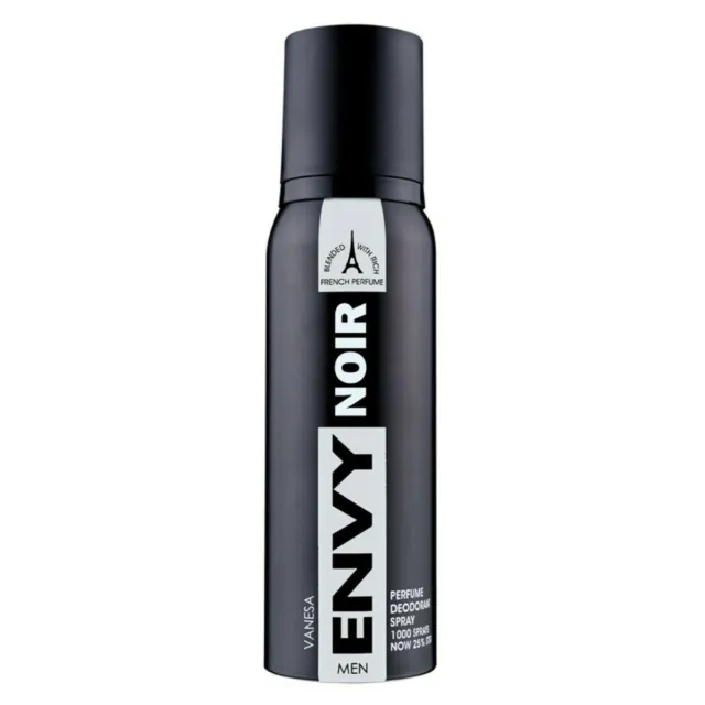 Envy Noir Deo Vlended con rico perfume francés para hombre larga duración 120 ml