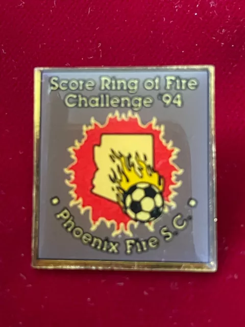 Score Ring Of Fire Challenge 94 Phoenix Fire S C Epoxy Lapel Pin 1.12"