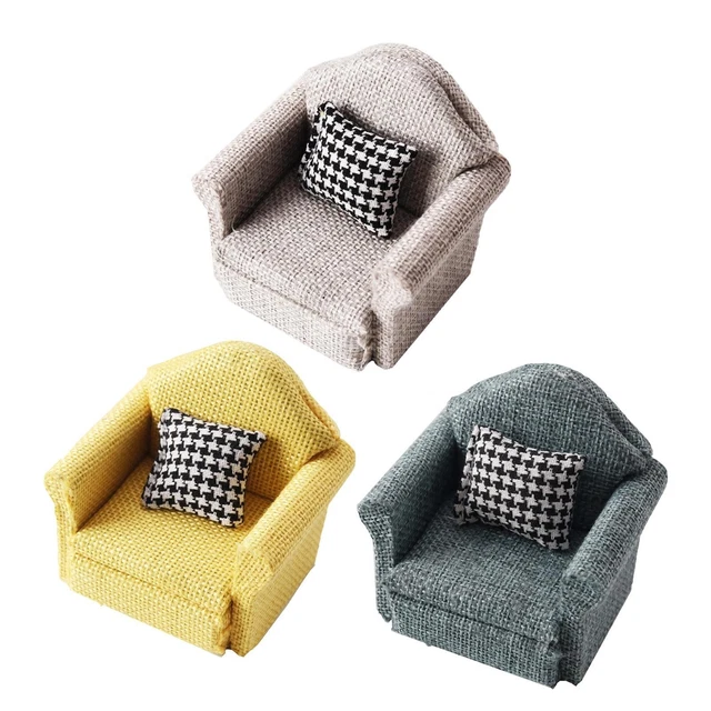 MEUBLES MINIATURES POUR maison de poupée à l'échelle 1/12 : canapé EUR 7,37 - FR