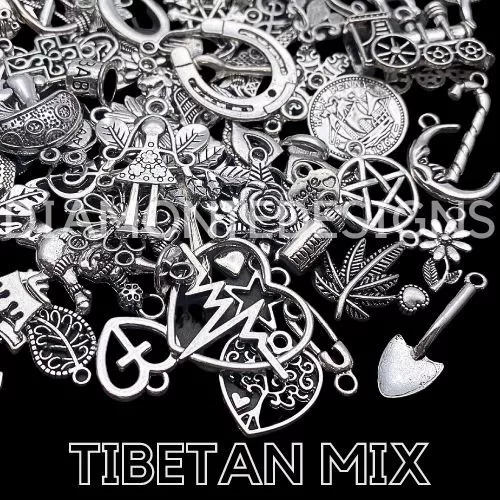 Tibetan Silver Mixed Charms Beads Jewellery Making Crafts  Mix UK SELLER