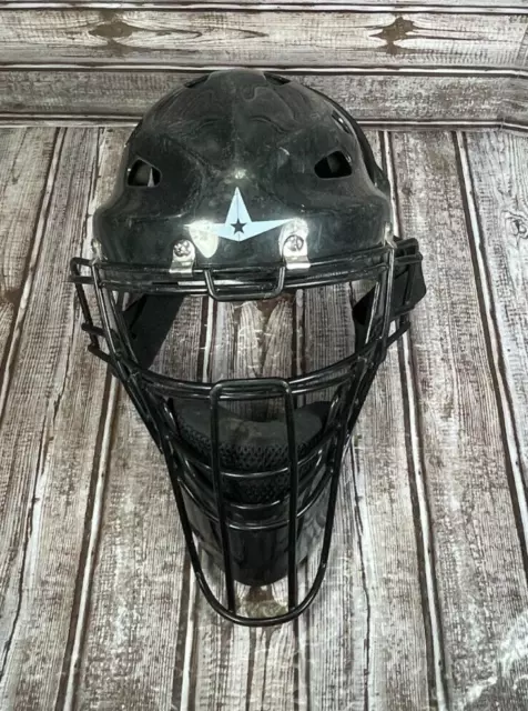 ALL STAR Youth Baseball Softball Catchers Helmet MVP2310 Size 6 1/4 - 7 Black