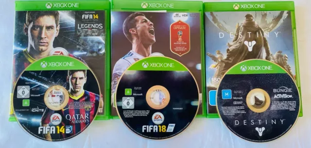 FIFA 14 & 18 DESTINY Microsoft Xbox One Complete PAL 3 Game Bundle FREE POST