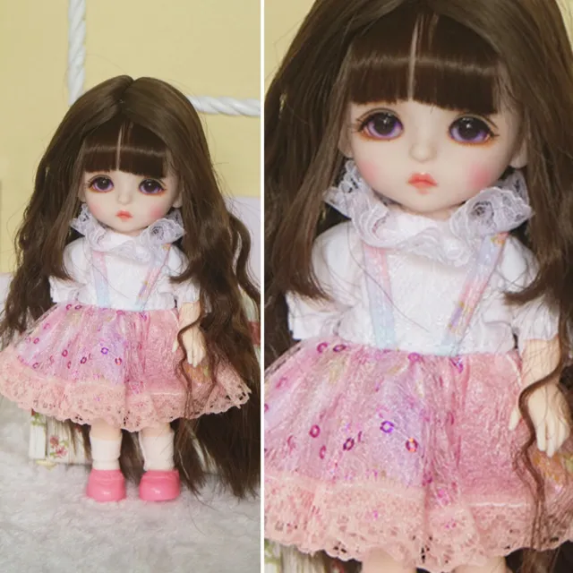 Mini bambola BJD 1/8 carina bambola ragazza con set completo abiti realistici bambini regalo B-Day