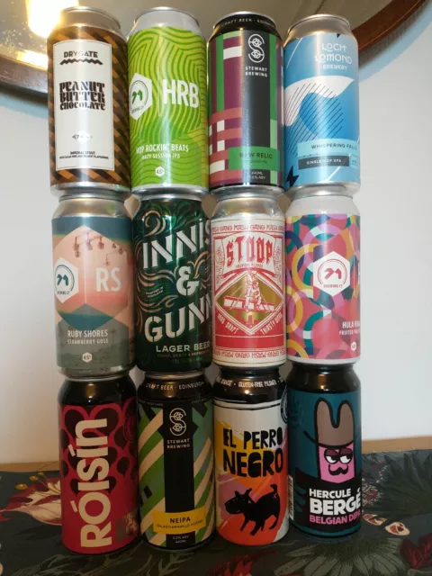Collection of 12 Empty Craft Beer Cans Clean, excellent cans. 440ml d2