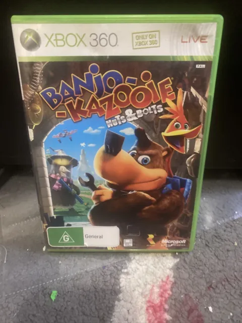 Banjo-Kazooie: Nuts & Bolts (Xbox 360, 2008) with Poster and Manual