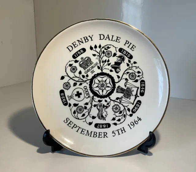 Denby Dale Pie Commemorative Ceramic Plate Sept 5th 1964