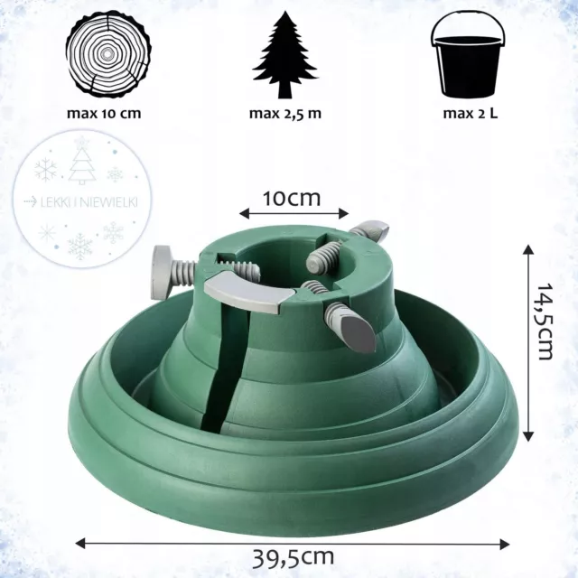 Soporte para árbol de Navidad con recipiente de agua, soporte para árbol de... 2