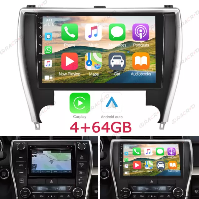 4+64G For 2015-2017 Toyota Camry Car Stereo Radio Android 13 Carplay GPS BT WIFI