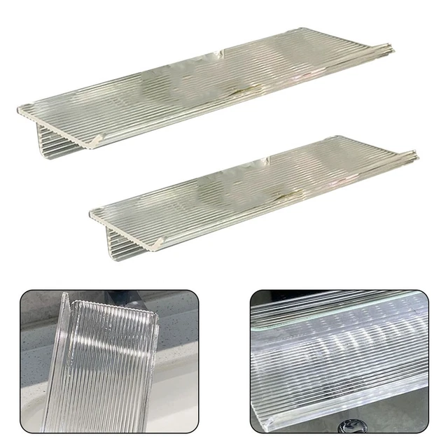 Estante de almacenamiento estante de baño sin troquelar lápiz adhesivo transparente montaje en pared pequeño