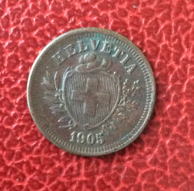 Suisse -  Rare et ftès jolie  monnaie de  1 Rappen 1905  B - millésime rare