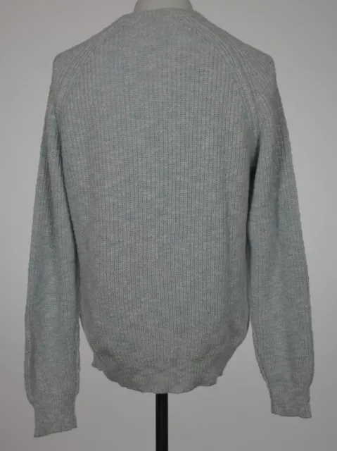 The Men's Store Bloomingdale's Blue Marled Cotton Shaker Stitch Sweater XL 3