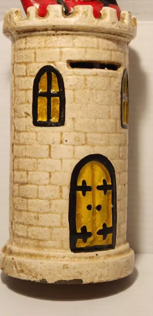 Cast Iron Mechanical Bank Giant Castle Tower Defends Coin Slot John Harper & Co. 2