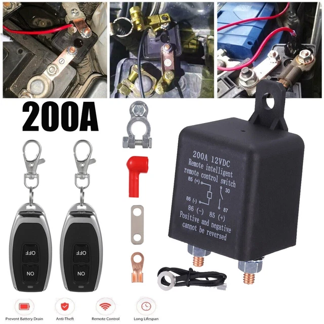 CAR BATTERY SWITCH Disconnect Power Kill Master Isolator Cut Off Remote
