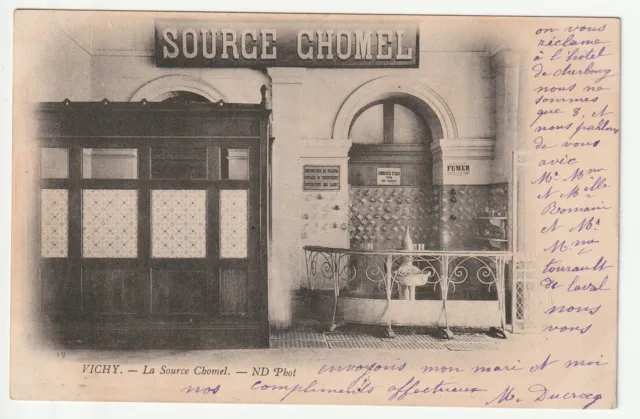 VICHY - Allier - CPA 03 - la Source Chomel - 1900 card