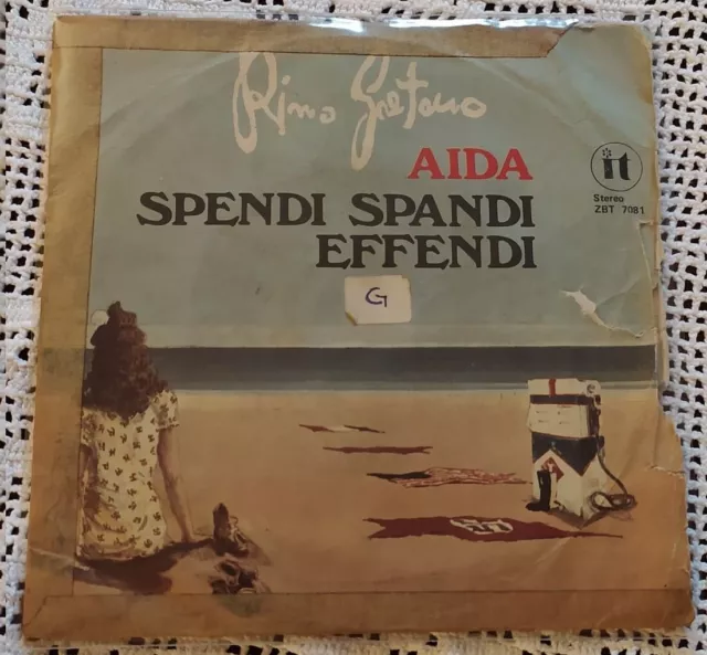 Rino Gaetano - Aida / Spendi Spandi Effendi    Storico E Raro 45 Giri Del 1977 2