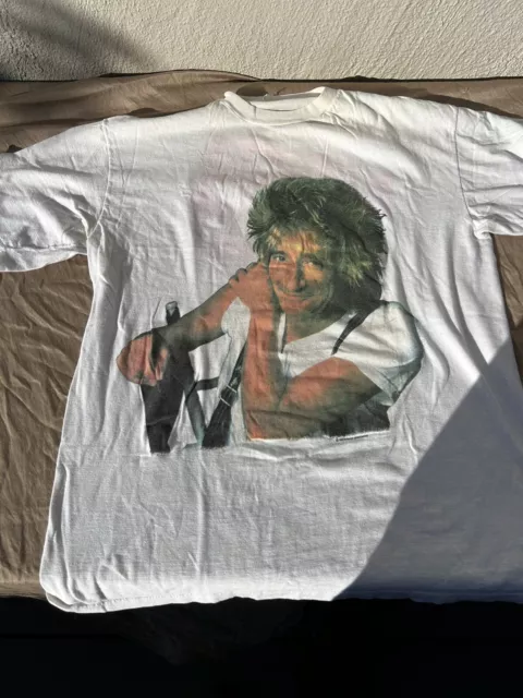 Rod Stewart Vintage T Shirt Single Stitch Out Of Order Tour 80’s  Rare