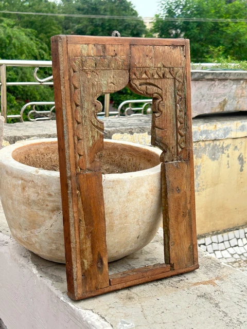 Miroir ancien biseauté et bois sculpté - L’Atelier de Noé