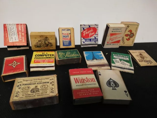 Lotto scatole di fiammiferi antichi union match matchbox da collezione vintage