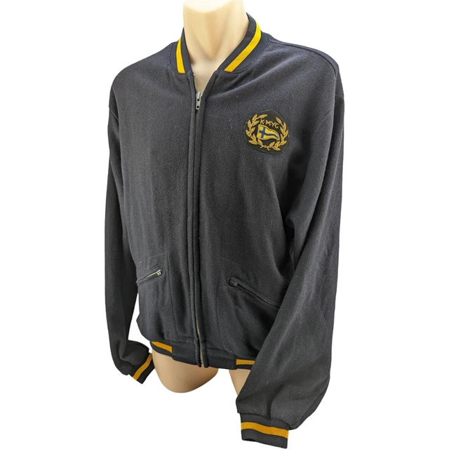 VINTAGE SPICER SPORTSWEAR Melbourne K.M.Y.C Jacket 1930's Wool Gold