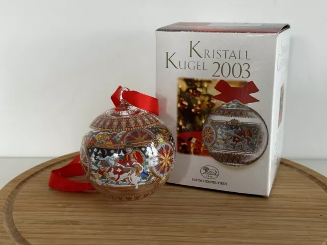 Kristall Kugel 2003 Hutschenreuther Christbaumkugel Weihnachten